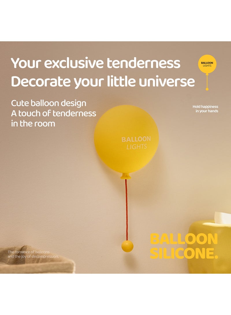 أورافلي مصباح ليلي من السيليكون على شكل بالون مع خيط سحب، مصباح سرير LED ناعم، قابل لإعادة الشحن عبر USB، ثلاثة مستويات لتعديل السطوع، مناسب للسلالم، الممرات، وديكور غرف الأطفال والرضع. - Image 4